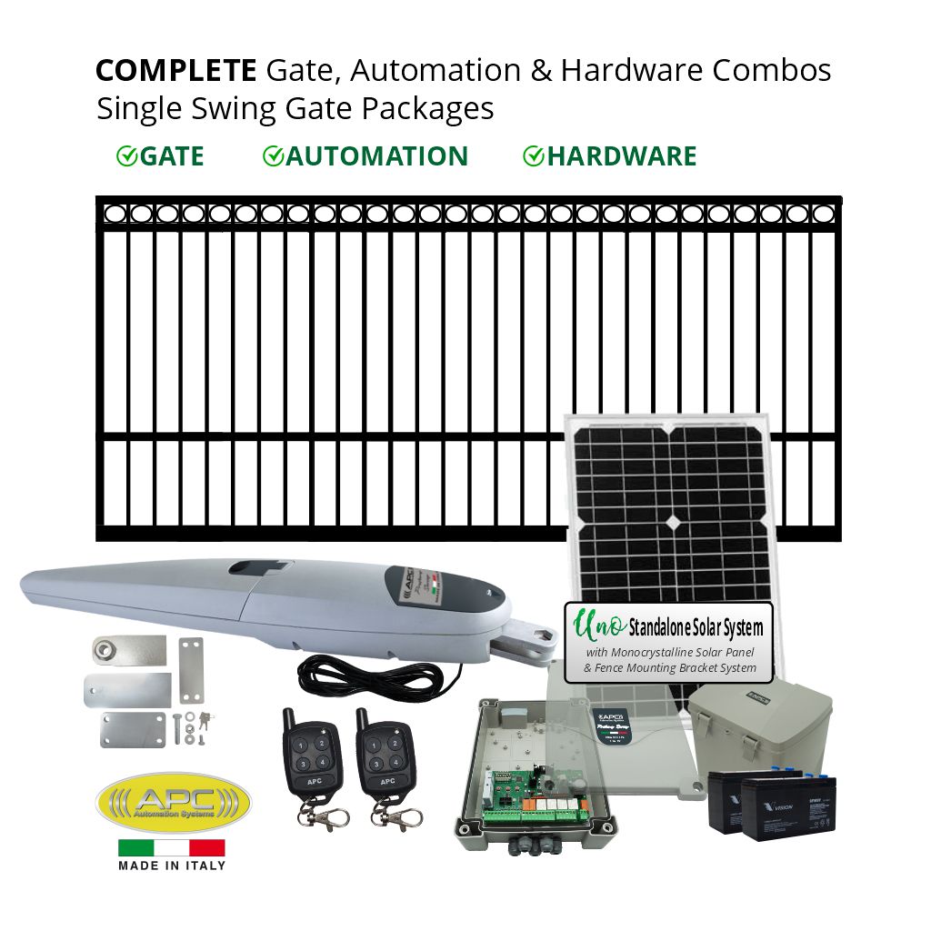 Single Swing Gate Packages. Gate and Automation Systems. Automatic Driveway Swing Gate Openers