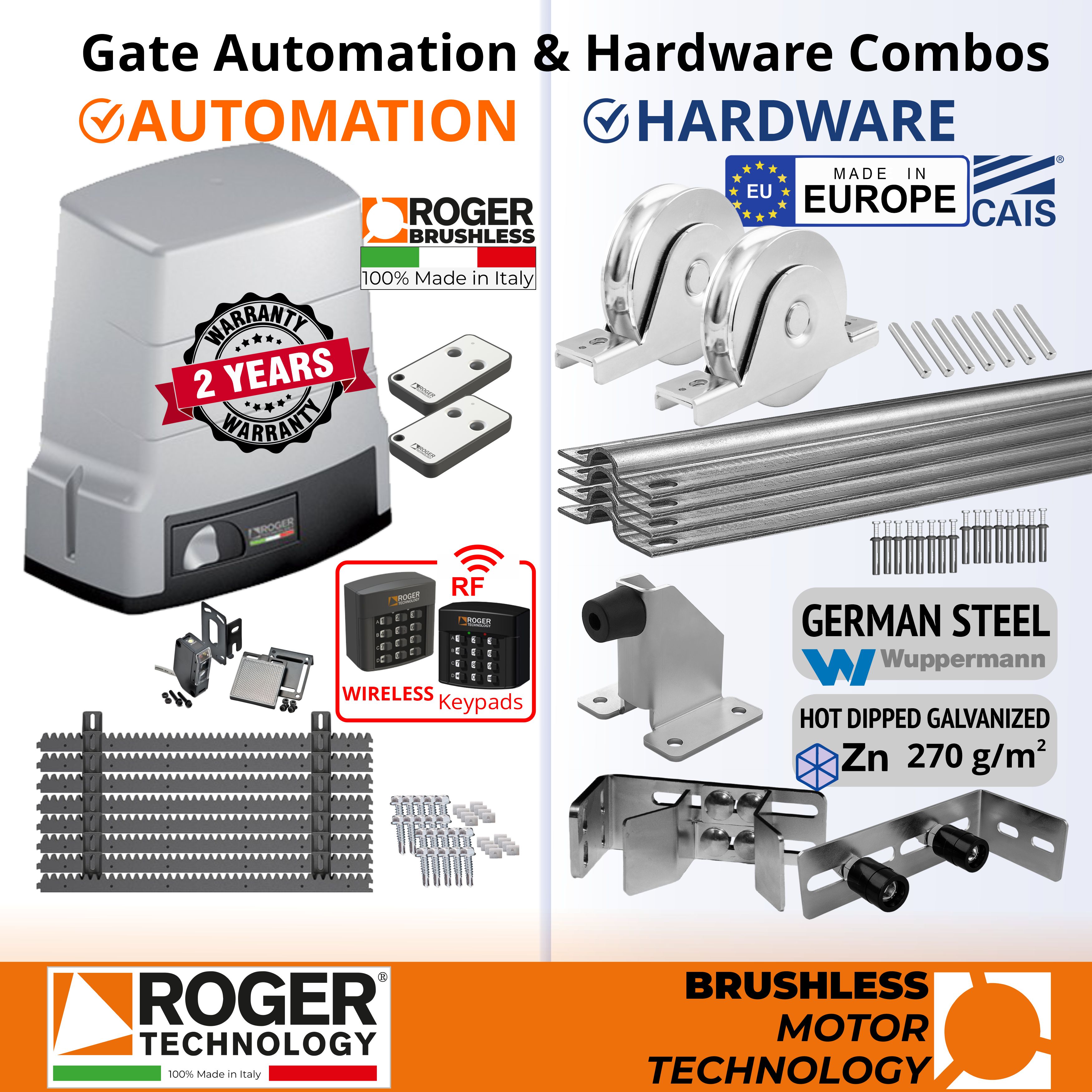 Sliding Gate Opener and European Made Premium Hardware