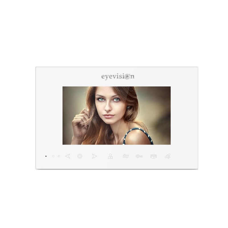 
Eyevision® Intelli Series Intercom WiFi Systems White Outdoor Station Keypad with 7" Monitor & Swipe Tags, Easy Wired Installation (Free Smartphone APP)
