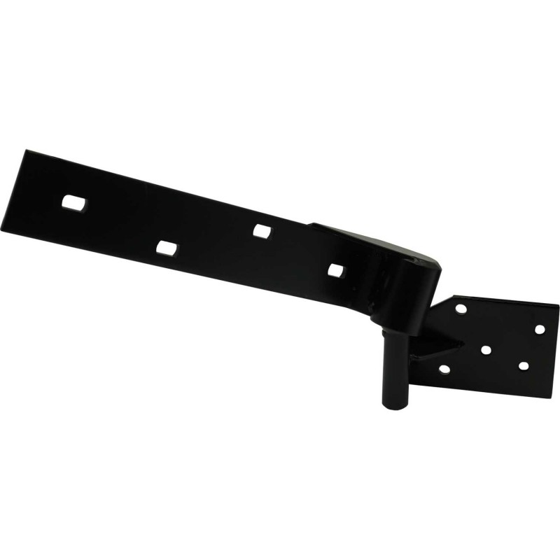 Right Side Heavy Duty with Support Bracing Satin Black Powder Coated Rising Gate Hinges