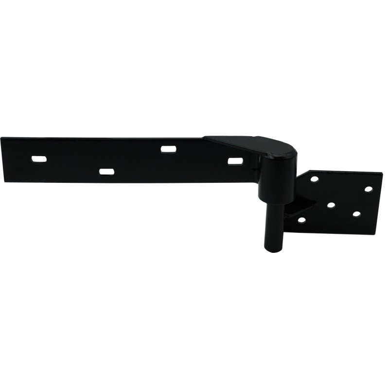 Right Side Satin Black Powder Coated Rising Gate Hinges