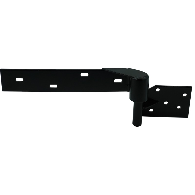 Rising Gate Hinges | Right Side Satin Black Powder Coated Rising Gate Hinges |  Lifting or Uphill Rising Hinges for Sloping Driveway Swing Gates