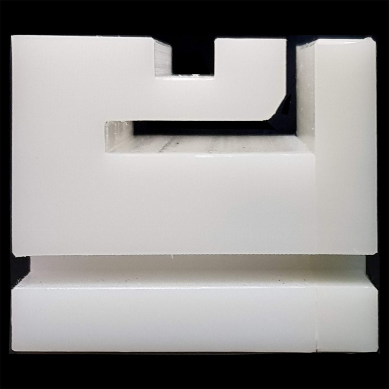 APC Superior White Nylon Guide Block, Two Piece Assembly For Sliding Gate With Angle or Z Profile