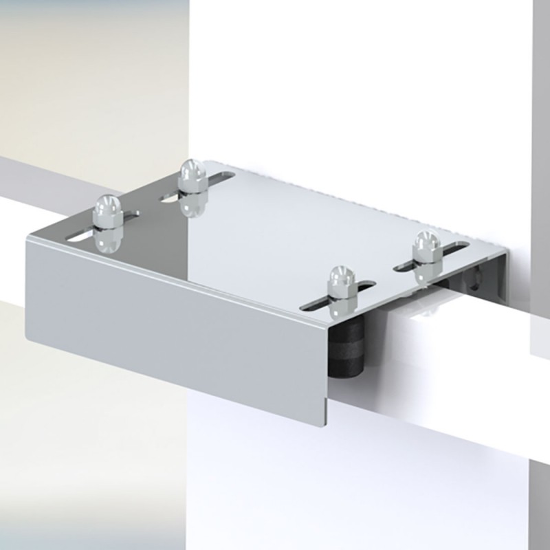 Four Upper Rollers and U Shape Bracket Set. CAIS Sliding Gate Guide 4 Roller and U Shape Bracket Assembly Kit