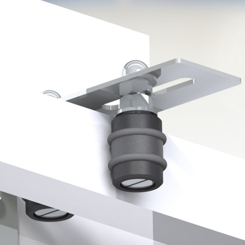 72mm Upper Rollers With NO MARKS Soft Rubber Ring and Bracket Set. CAIS Sliding Gate Guide Roller and Bracket Assembly Kit