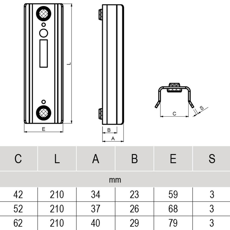 42mm End Stop For Hook Lock (CAIS)