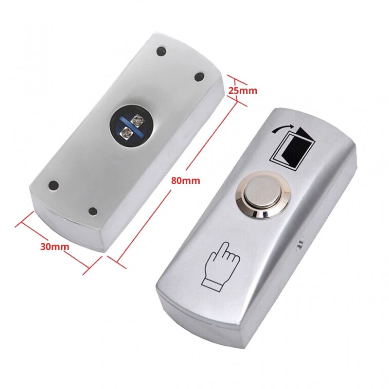 Zinc Alloy Push Button Switch, Door Entry and Exit Push Release Button Switch for Access Control, Doors & Gates