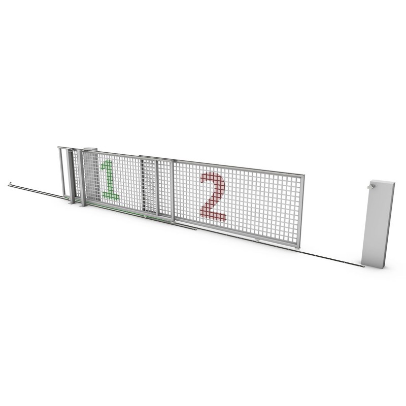 8m Complete Telescopic Sliding Gate Installation Kit for Two-Part Driveway Sliding Gate (TWO-Part Sliding Gate Hardware Set) CAIS SHORTBACK DUE 8.0