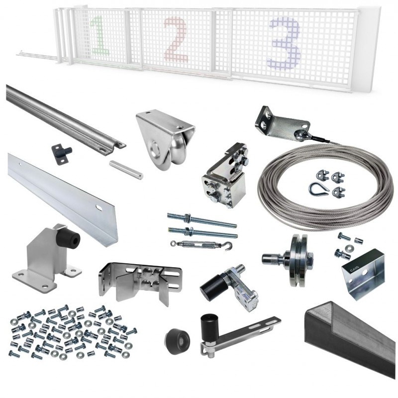 
5m Complete Telescopic Sliding Gate Installation Kit for Three-Part Driveway Sliding Gate (THREE-Part Sliding Gate Hardware Set) CAIS SHORTBACK THE 5.0
