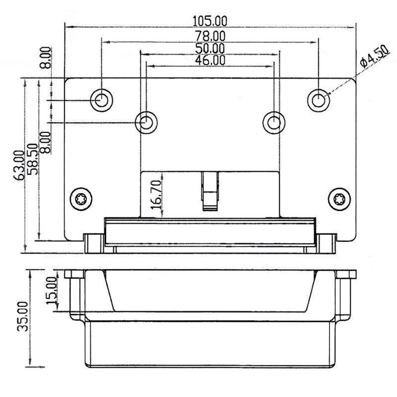 Surface Mount Universal Electric Striker | Stainless Steel Surface Mount Gate/Door Electric Striker for Access Control Systems