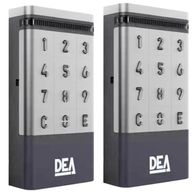 Dual Entry and Exit Wireless Keypads Combo With DEA 4-Channel Wireless Keypad | DEA Automatic Gate Openers Access Control With Personalised Numeric PIN Code, Capable up to 300 PIN Numbers (2-8 digits).