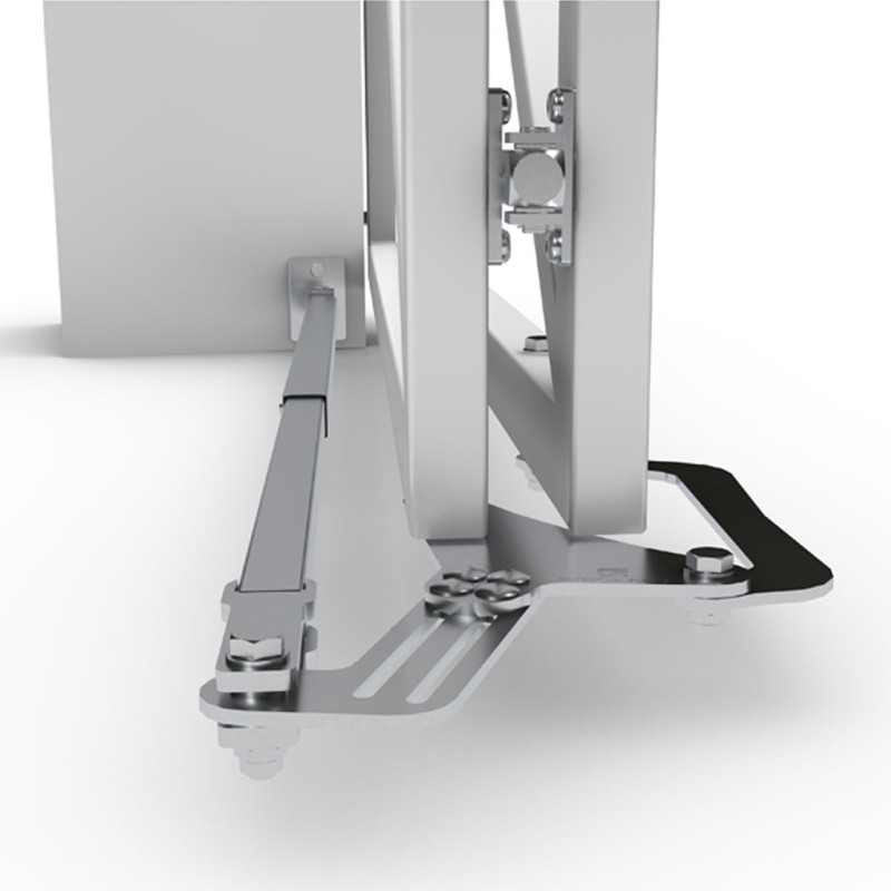 Bi-Fold Plus Double Swing Gate Hardware (Hinges Included) for Driveways | Perfectly designed for brick pillars and big posts (deep columns), the bi-fold twin drive plus double swing gate hardware solution maximises flexible installation with an opening capacity of up to 110 degrees, and features a highly adjustable design. | Folding Double Swing Gates Hardware Space-Saving Feature, All-in-one Box (TWIN DRIVE PLUS) Made in Europe by CAIS. | Gates are not included.