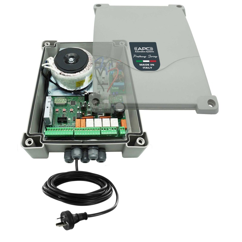 Single Swing Automatic Electric Gate Opener High Speed Articulated Arm System with Italian Made Logico 24 Control Unit, Limit Switches , All Metal Gears with Forward/Side Mount Kit