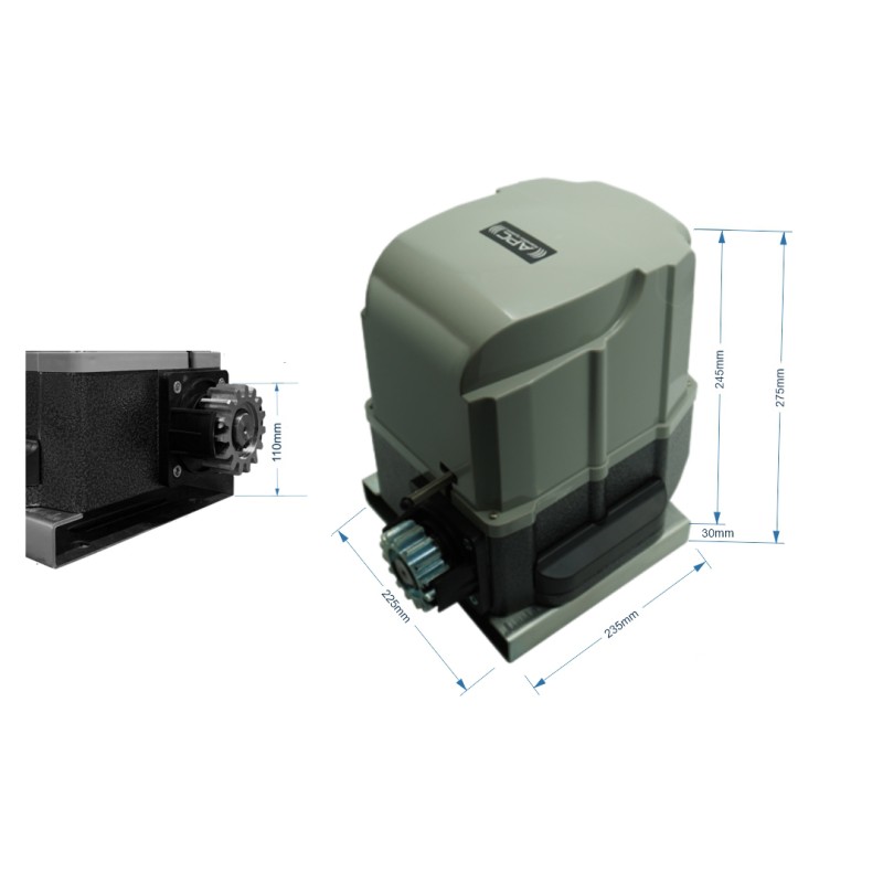 APC Electric Gate Automation Typhoon 800 Residential Grade 800KG AC Sliding Gate Opener Wi-Fi System With Spring Limits