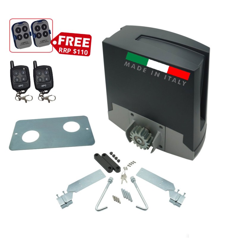 4.5m Complete Smart Home Gate Automation Package with Gate Frame including Sliding Gate Hardware + Heavy Duty Italian Made Gate Automation APC Proteous 500 + Access Control Accessories and Eyevision EasyInstall 2Wire WiFi Video Intercom System with Mobile APP