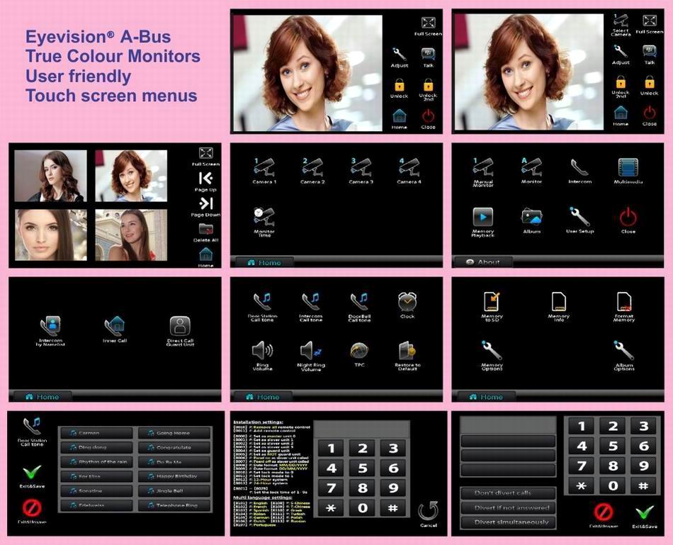 A-Bus Eyevision 2 Wire Digital Video Intercom System