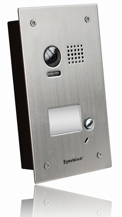 Add-On Stainless Steel Recess Mount Door Station for Eyevision 2 wires video intercom systems