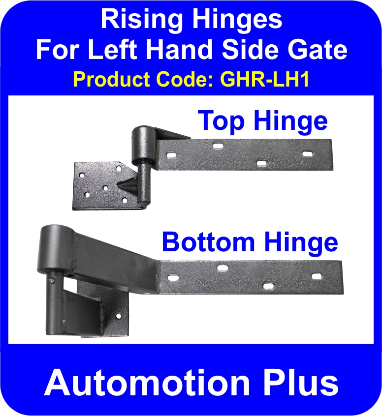 Rising gate hinges