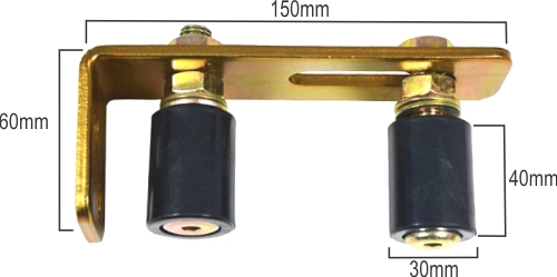 40mm x 30mm Nylon Rollers & Bracket 