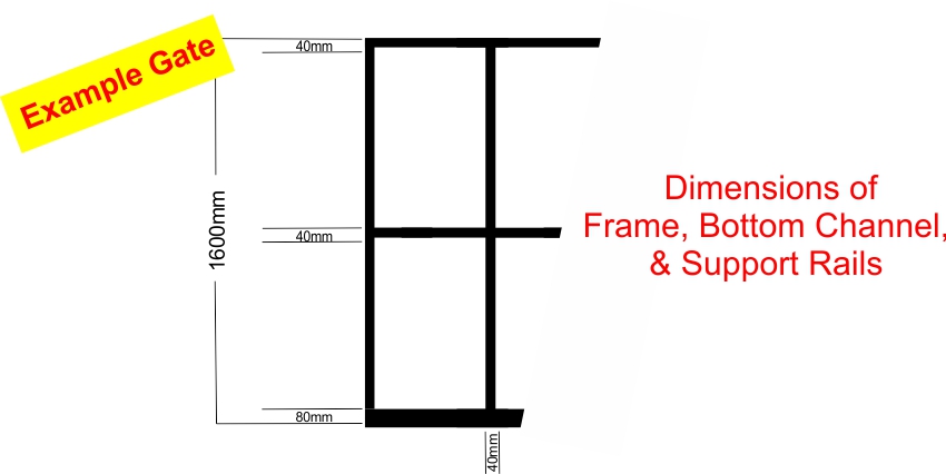 3m Wide Single Swing Gate Frame