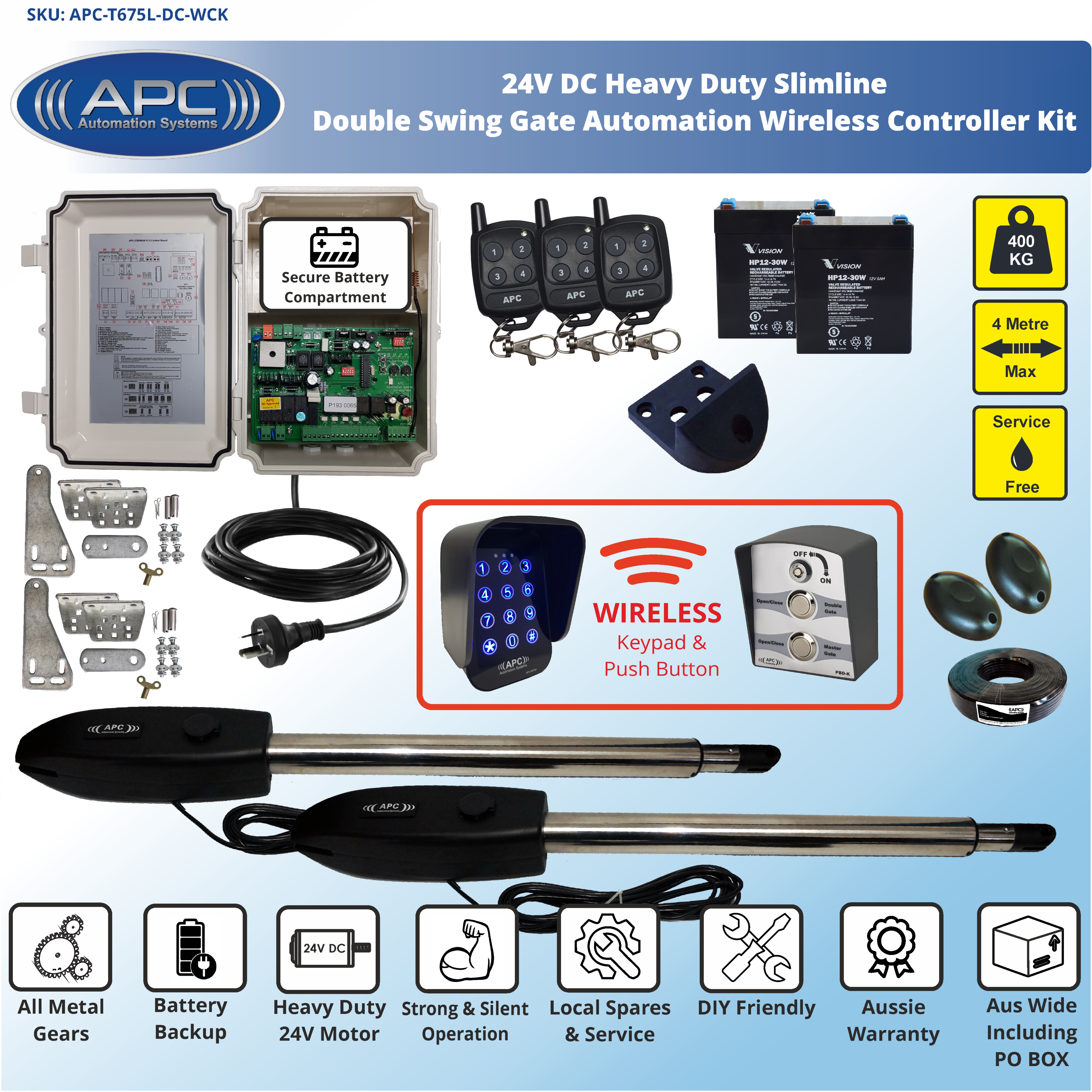 Double Swing Automatic Gate Opener System