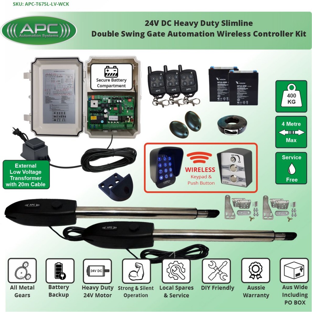 Driveway Gate Opener for Double Swing Gates