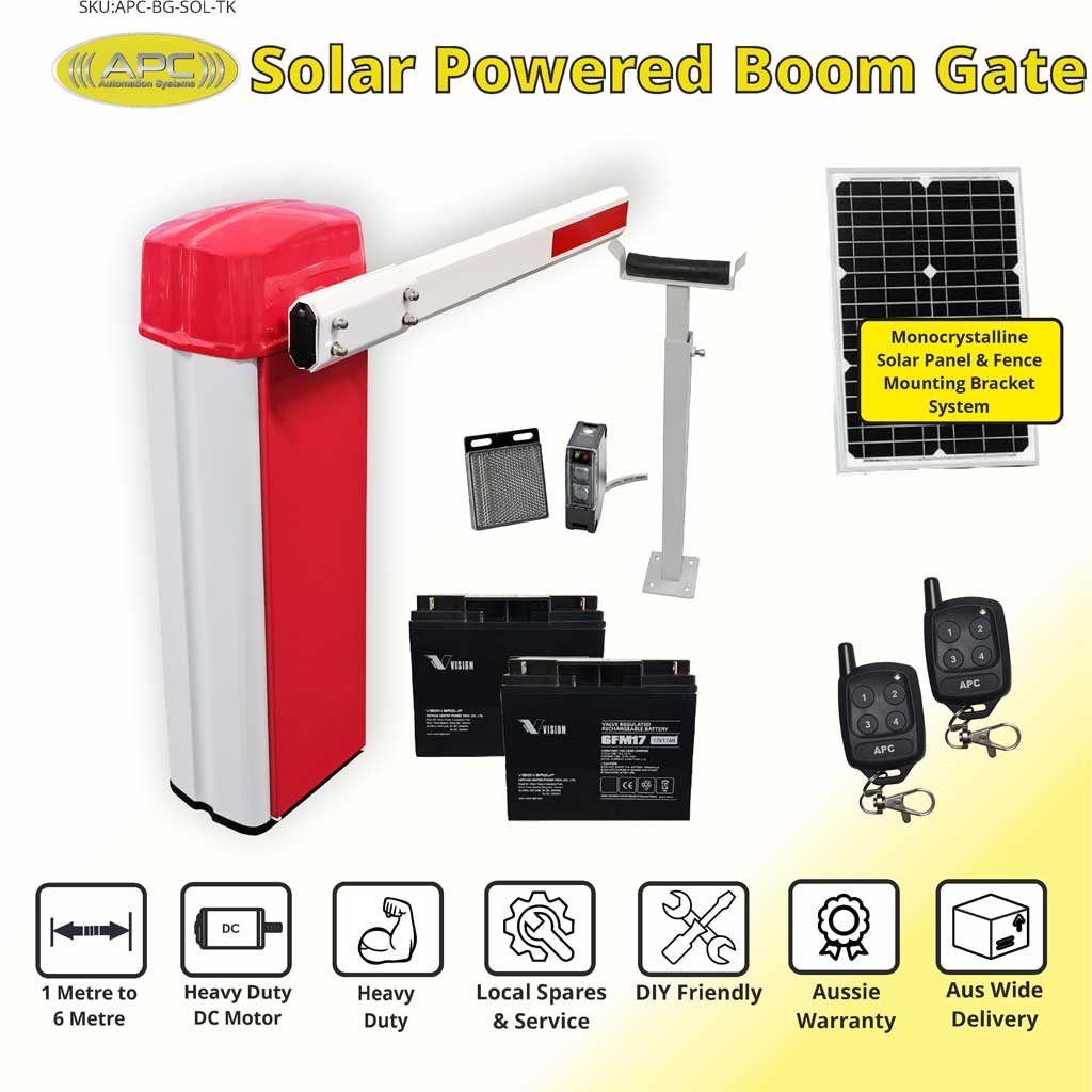 Heavy Duty Standalone Solar Boom Gates & Barrier Gates Operator Trade