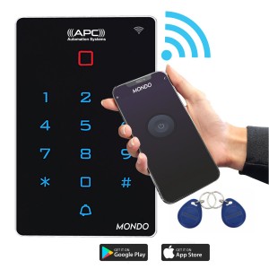 APC Mondo Wi-Fi Keypad with APP Control and Swipe Tag Reader wit Two Swape Tag and 10 metre Cable Access Control Kit