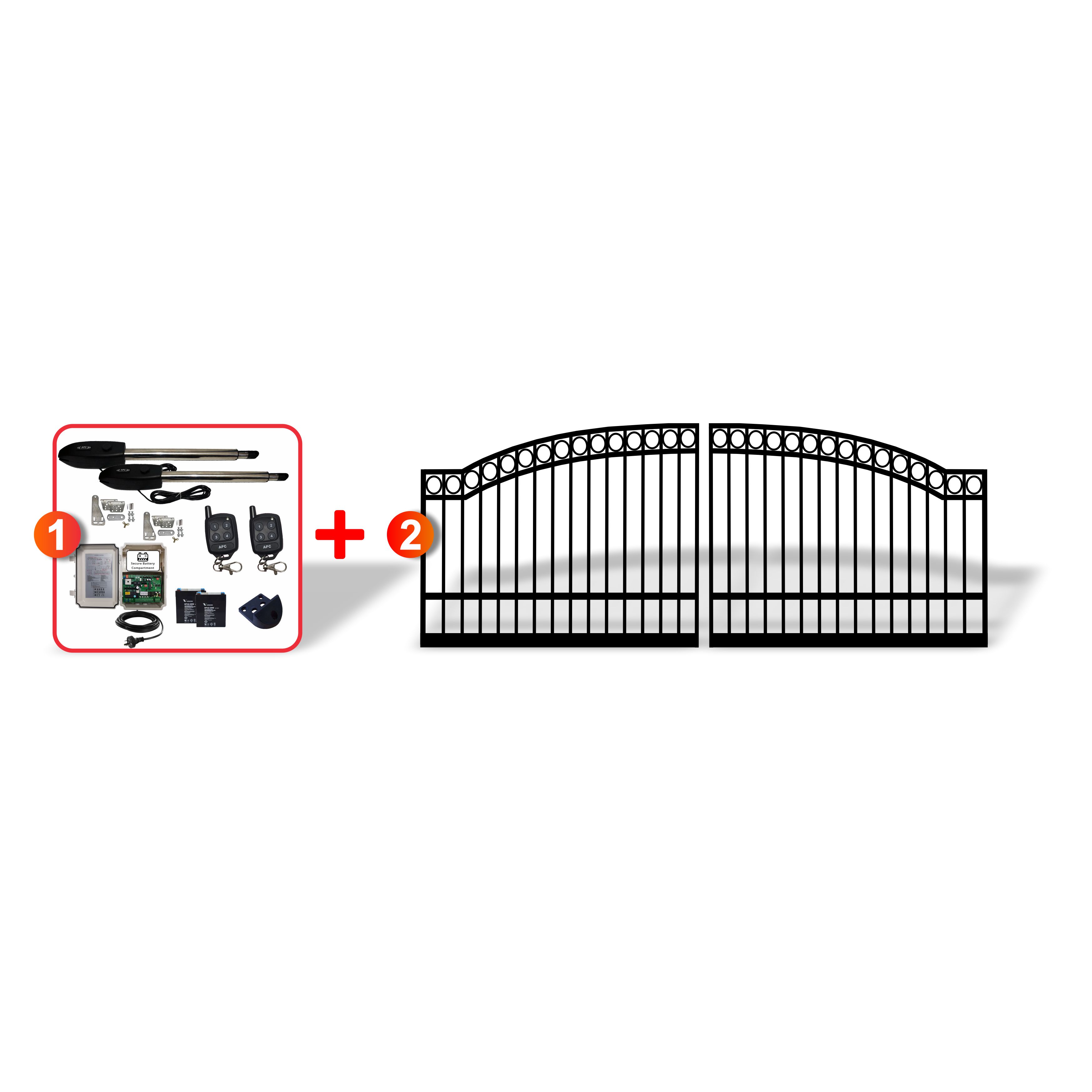 Double Swing Gate and Gate Opener Combo