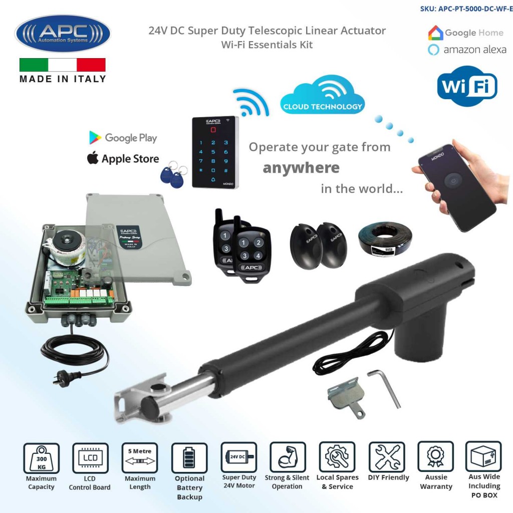 Single Swing Gate Automation, Remote Control APC Proteous PT-5000 Automatic Electric Gate Opener System