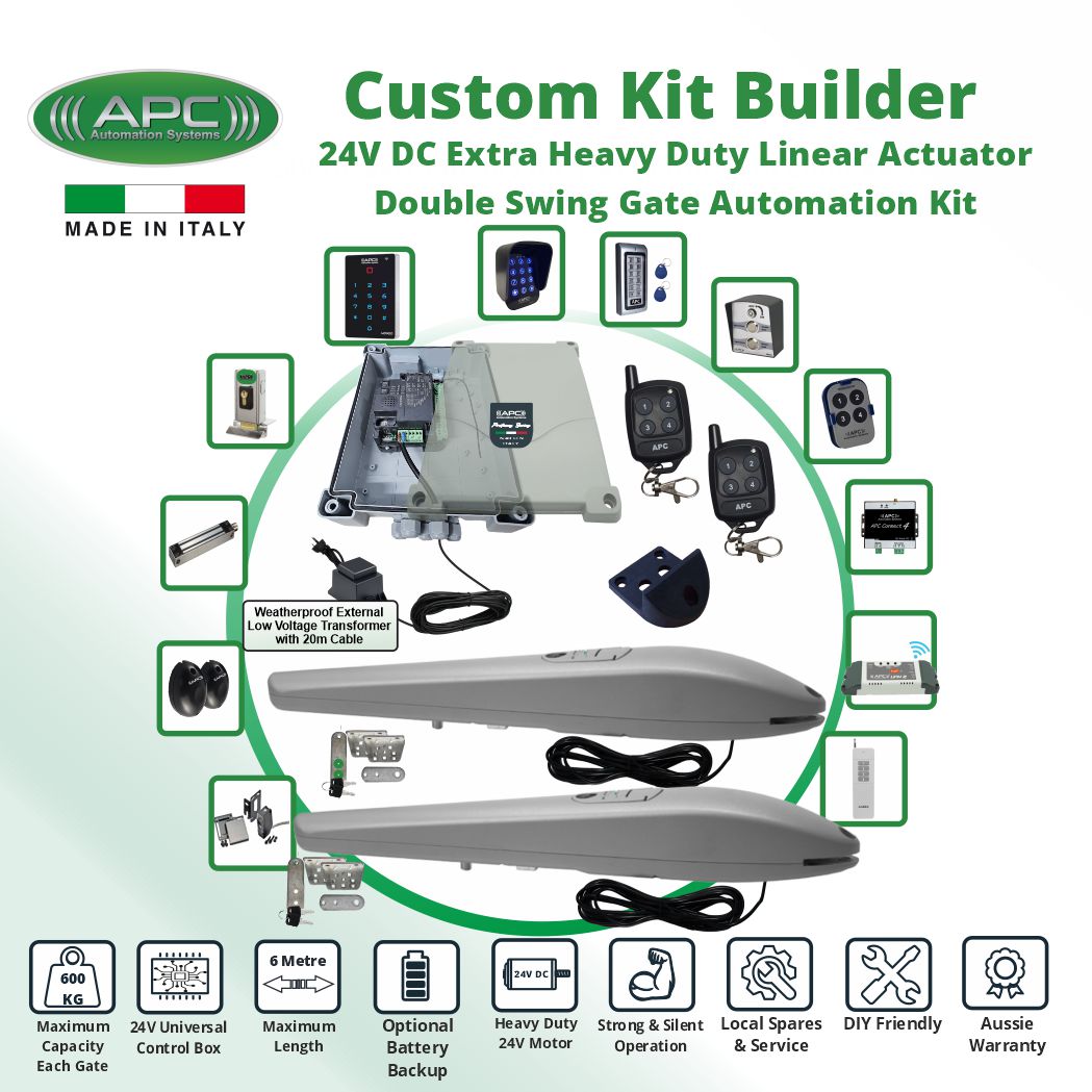 Double Swing Gate Opener, Automatic Motorized Remote Controls Gate, Gate Automation System DIY Kit