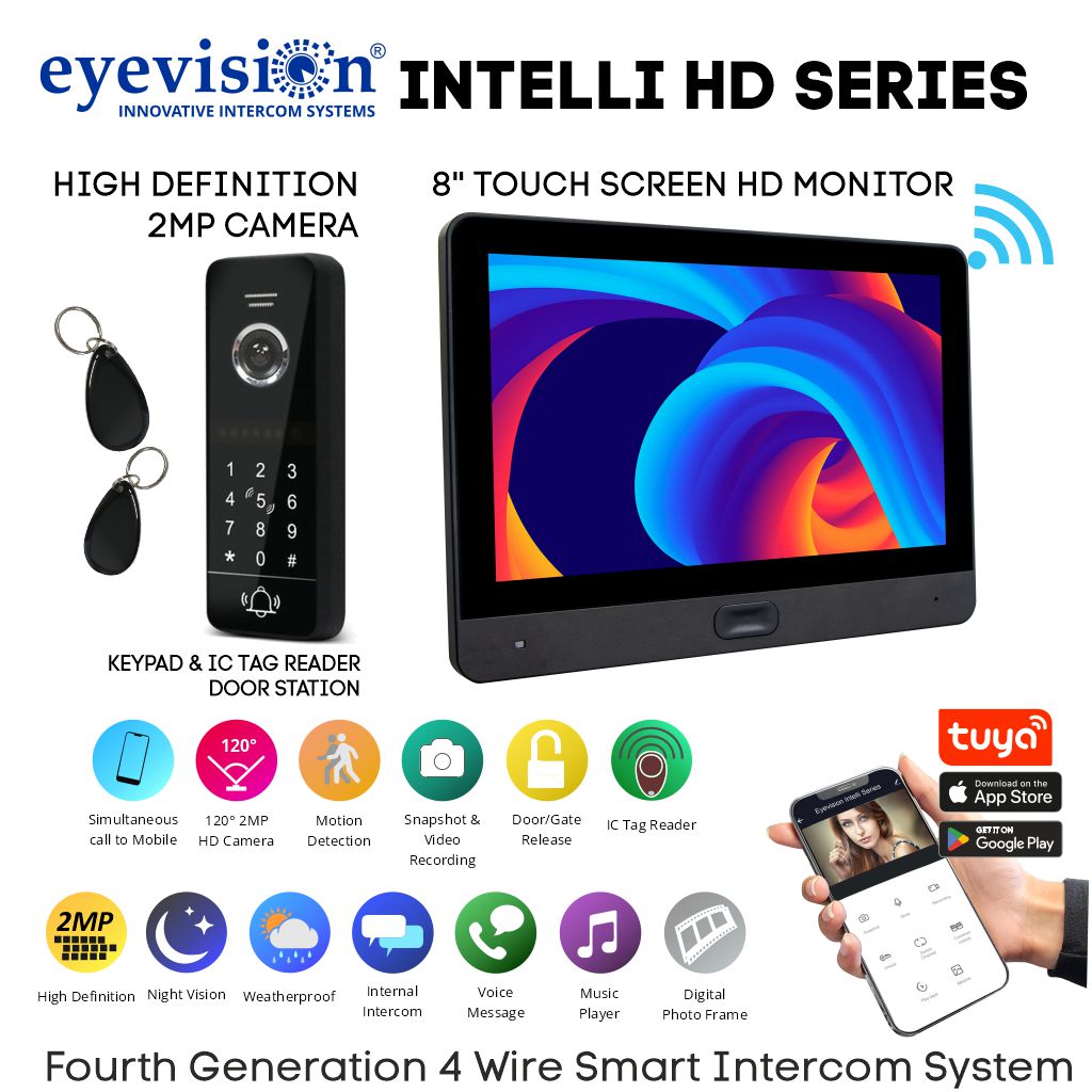 
Eyevision® Intelli HD Series Smart WiFi Intercom System | Fourth Generation 4 Wire Intercom Systems