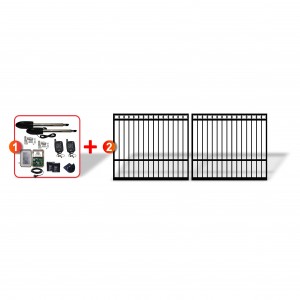 Ring Top Gates (2x 1.5m) with easy to install Linear Actuator Automation System, Gate and Gate Opener Combo