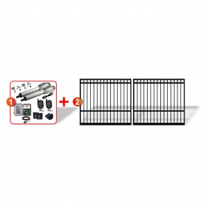 Ring Top Gates (2x 2.5m) + Heavy Duty Linear Actuator Automation Kit, Gate and Gate Opener Combo