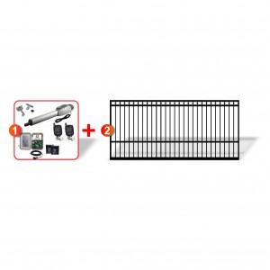 3.5m Ring Top Gate with easy to install Heavy Duty Linear Actuator Automation Kit, Gate and Gate Opener Combo