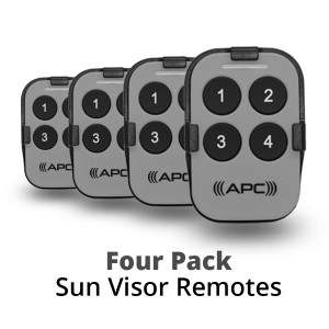 4 Pack of APC Sunvisor Remotes