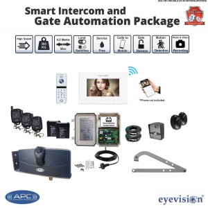 Smart Gate Automation Combo Single Swing Gate Opener with WiFi Intercom System