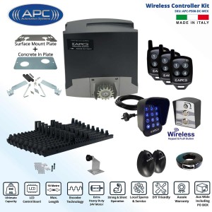AC to 24V DC Extra Heavy Duty Sliding Gate Opener Wireless Controller Kit with Encoder System