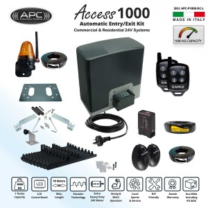 AC to 24V DC SUPER DUTY Proteous 1000 KG Sliding Gate Opener Access Control Kit with Encoder System