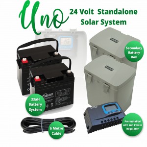 APC Uno 24V Multipurpose Large Battery Box with Built In Solar Regulator (33aH System)