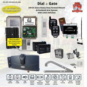 High Speed Articulated Arm Farm Gate System, Limit Switches , All Metal Gears with Forward/Side Mount Kit