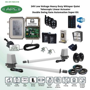 Heavy Duty Whisper Quiet Telescopic Linear Actuator Kit Gate Automation System