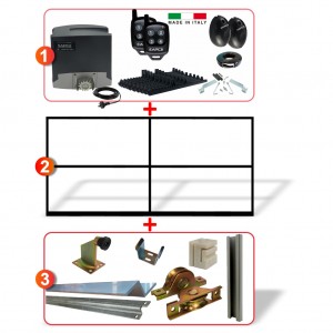 4m Gate Frame Including Gate Hardware and Heavy Duty 500kg Sliding Gate Opener System