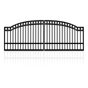 Double Swing Steel Gate Arched Top Design