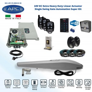 Automatic Electric Swing Gate Opener, Remote Controls, Automatic Motorized System DIY Kit.