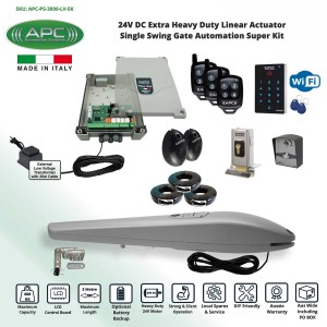 APC Proteous PS-3000 Italian Made Single Swing Electric Gate Opener, DIY Gate Automation System