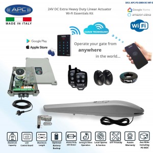 Gate Automation Kit with Robust Cast Alloy Casing and Magnetic Limits, Single Swing Gate Opener
