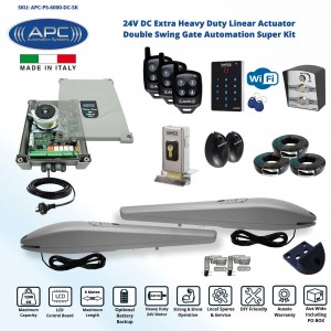 Double Swing Gate Opener, Automatic Motorized Remote Controls Gate, Gate Automation System DIY Kit