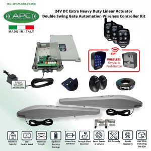 Double Swing Gate Opener, Automatic Motorized Remote Controls Gate, Gate Automation System DIY Kit