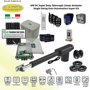 Single Swing Solar Powered Gate Opener, Automatic Electric Gate Kit